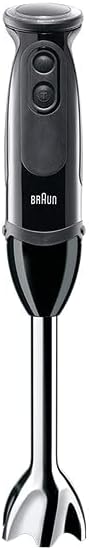 Braun MultiQuick 5 Vario Hand Blender, Sauce Mixer, BPA-Free Plastic Beaker - MQ 5237 BK, Black