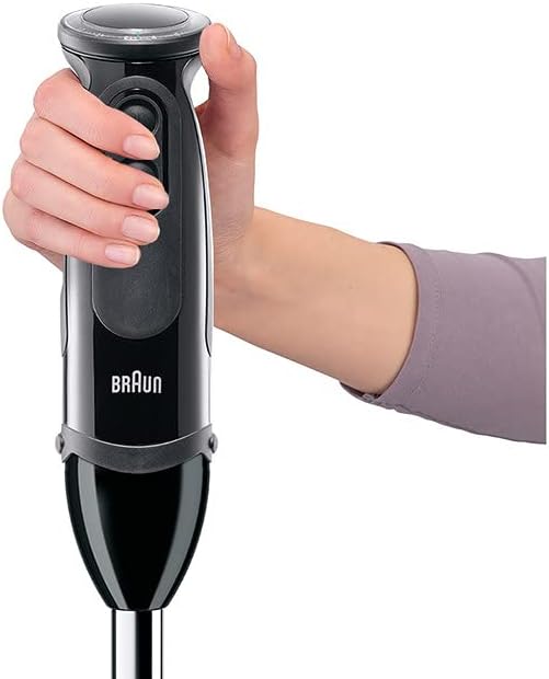 Braun MultiQuick 5 Vario Hand Blender, Sauce Mixer, BPA-Free Plastic Beaker - MQ 5237 BK, Black