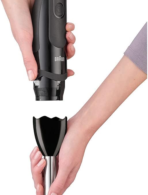 Braun MultiQuick 5 Vario Hand Blender, Sauce Mixer, BPA-Free Plastic Beaker - MQ 5237 BK, Black
