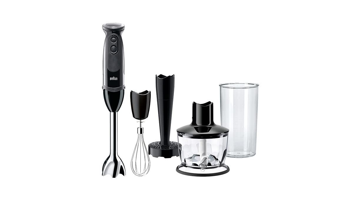 Braun MultiQuick 5 Vario Hand Blender, Sauce Mixer, BPA-Free Plastic Beaker - MQ 5237 BK, Black