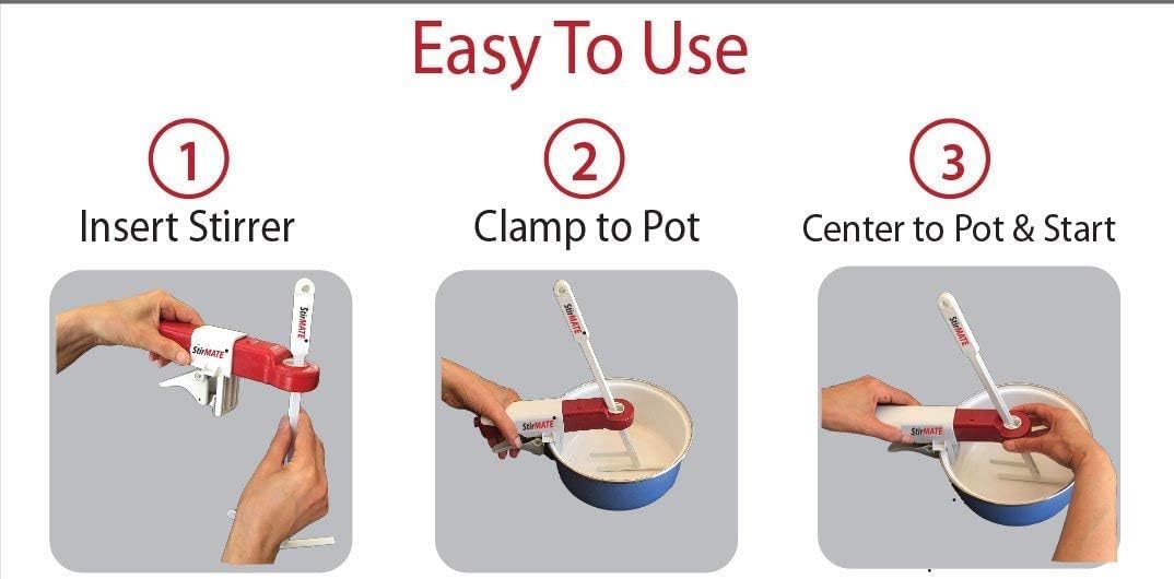 StirMATE VS Automatic Pot Stirrer GEN 3- Variable Speed, Self-Adjusting, Powerful, Quiet, Cordless