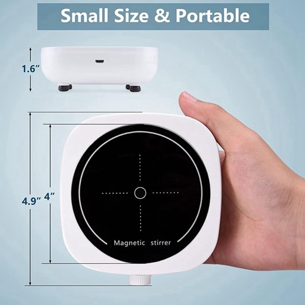 Haskoss Magnetic Stirrer Magnetic Mixer Mini Lab Stir Mixer Portable Stirrer Plate for Laboratory