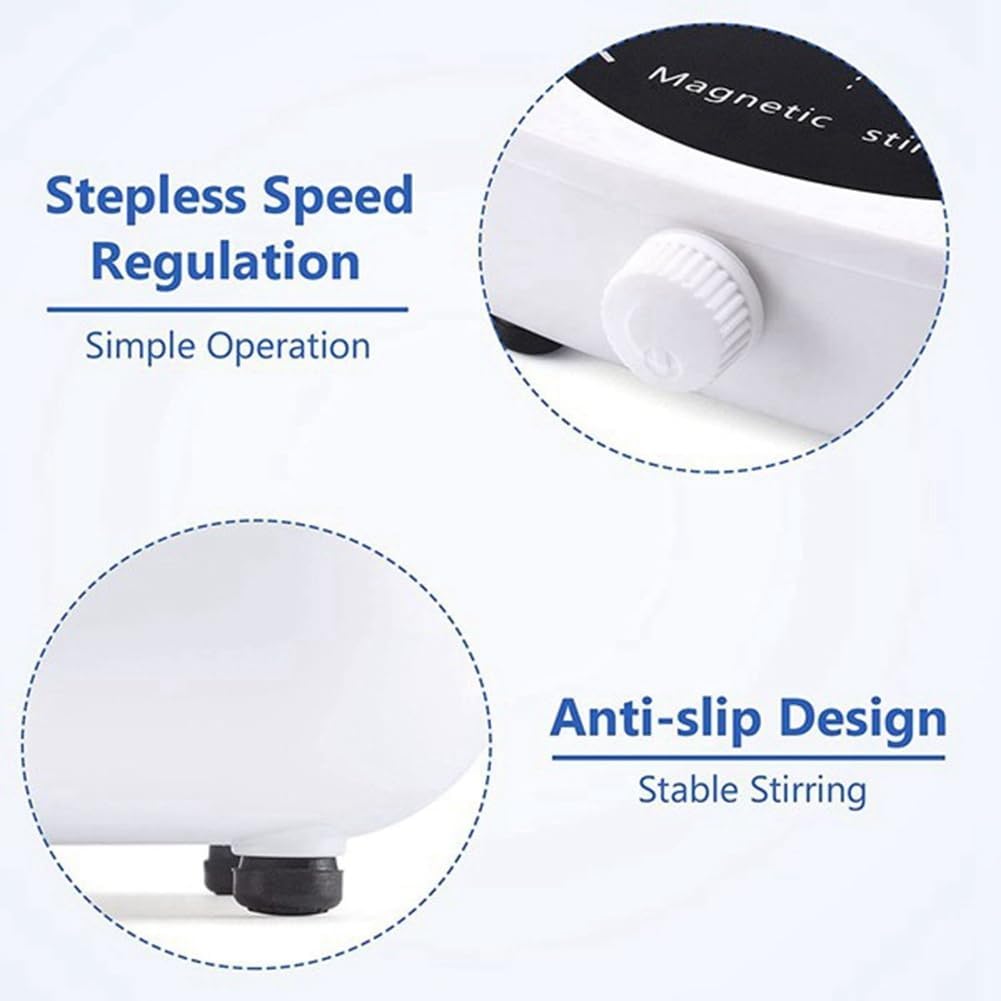 Haskoss Magnetic Stirrer Magnetic Mixer Mini Lab Stir Mixer Portable Stirrer Plate for Laboratory