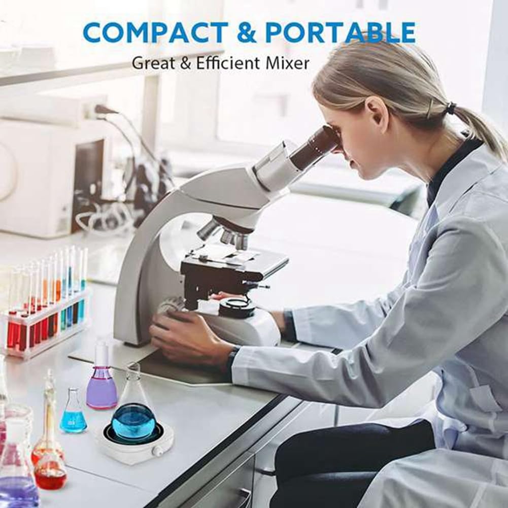 Haskoss Magnetic Stirrer Magnetic Mixer Mini Lab Stir Mixer Portable Stirrer Plate for Laboratory
