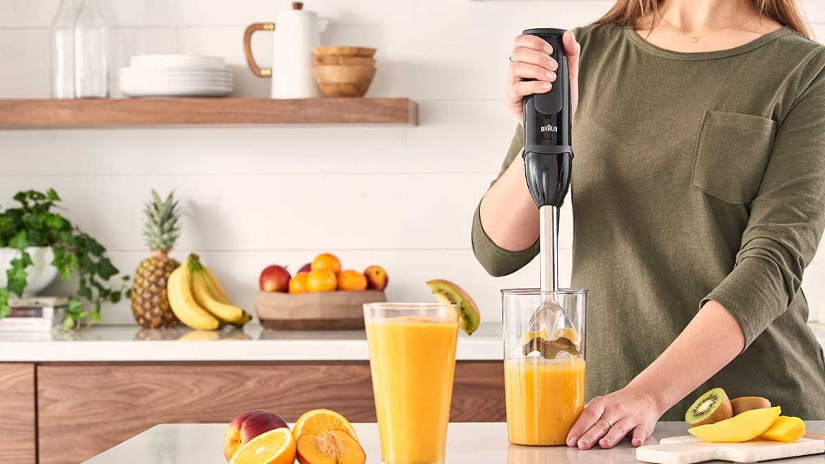 Braun MultiQuick 5 Vario Hand Blender, Sauce Mixer, BPA-Free Plastic Beaker - MQ 5237 BK, Black