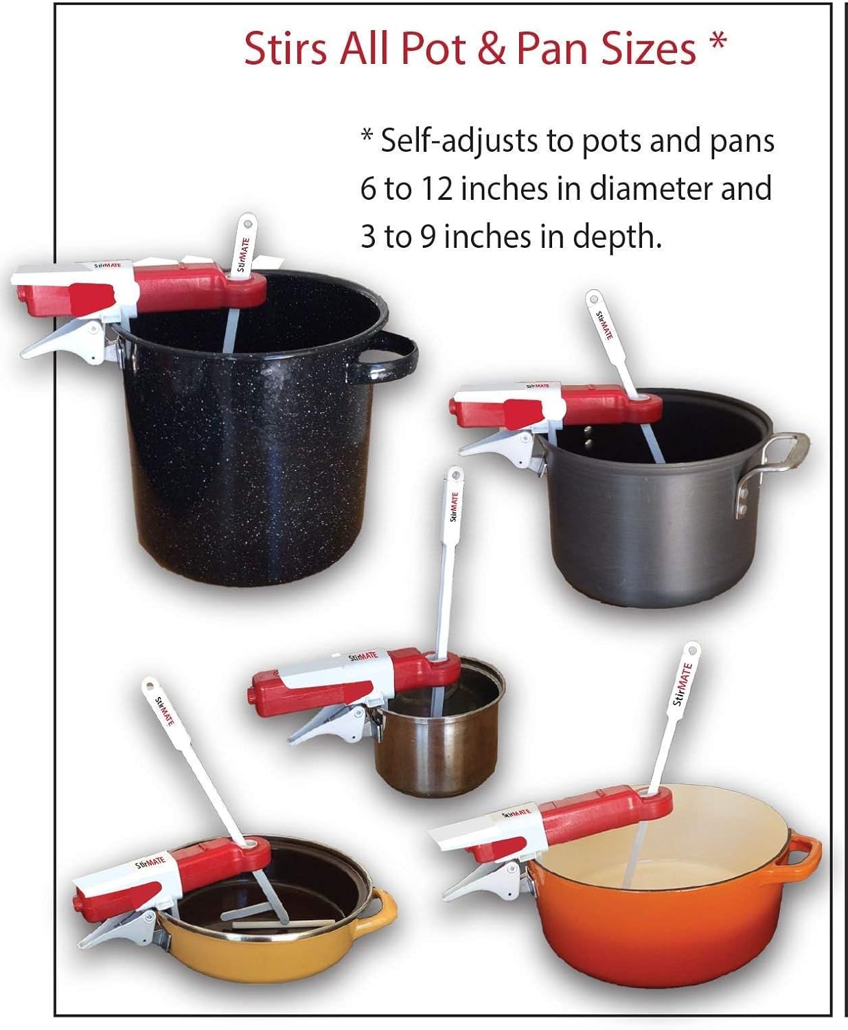 StirMATE VS Automatic Pot Stirrer GEN 3- Variable Speed, Self-Adjusting, Powerful, Quiet, Cordless
