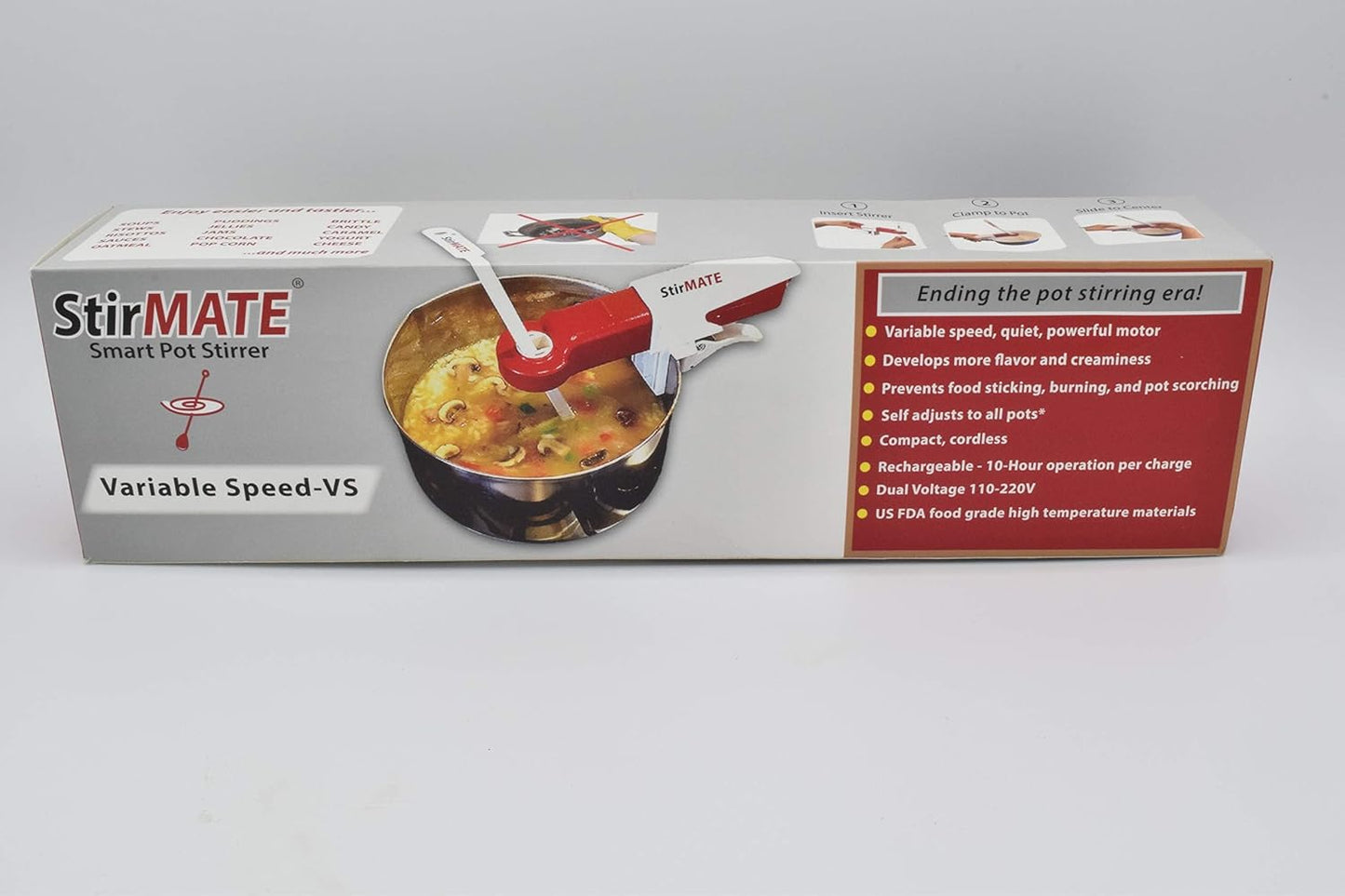 StirMATE VS Automatic Pot Stirrer GEN 3- Variable Speed, Self-Adjusting, Powerful, Quiet, Cordless